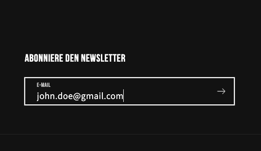 Screenshot eines Tools für die Newsletter-Anmeldung